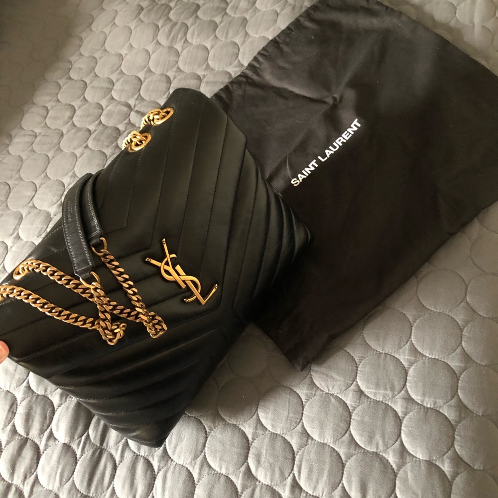 AUTHENTIC YSL Medium Loulou Matelassé Shoulder Bag
